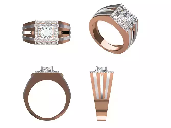 Women Wedding Engagement Ring STL JCD Details