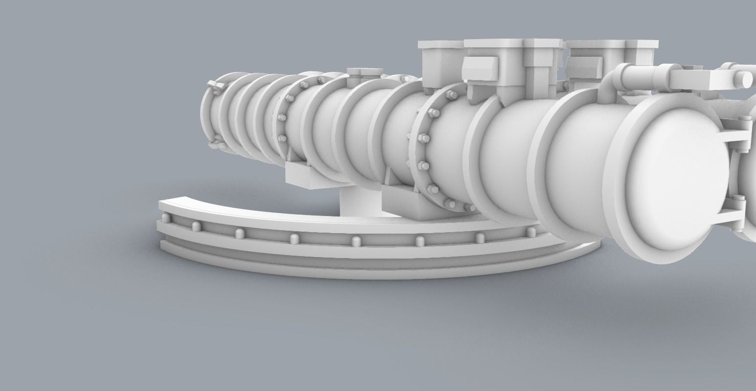 PM Type 53 Torpedo Tubes 3D print model_7