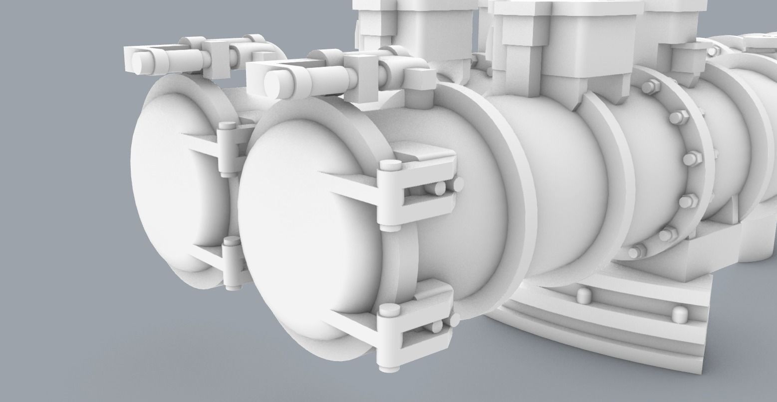 PM Type 53 Torpedo Tubes 3D print model_4