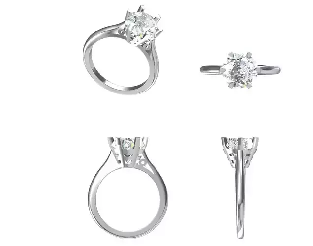 Women Wedding Engagement Ring STL JCD Details