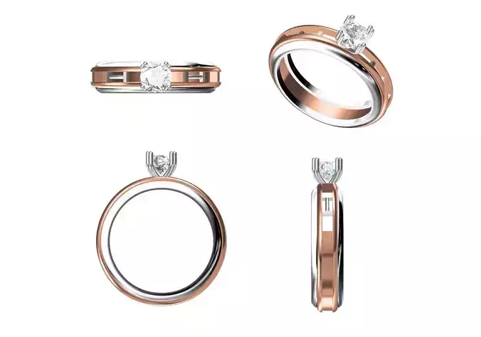 Women Wedding Engagement Ring STL JCD Details