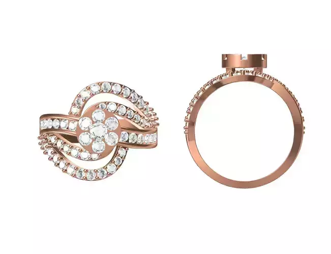 Women Wedding Engagement Ring STL JCD Details