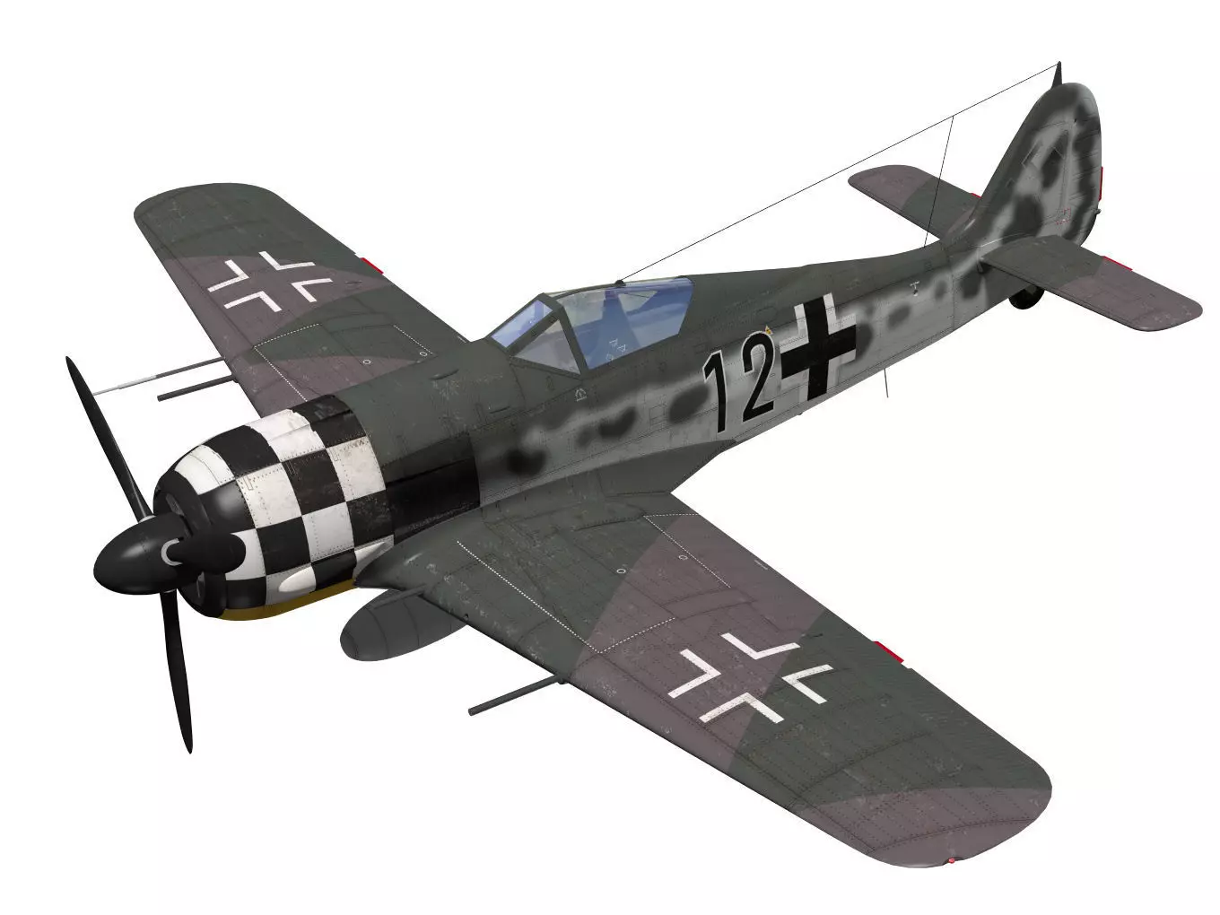 Focke Wulf Fw190 A6 3D model_0