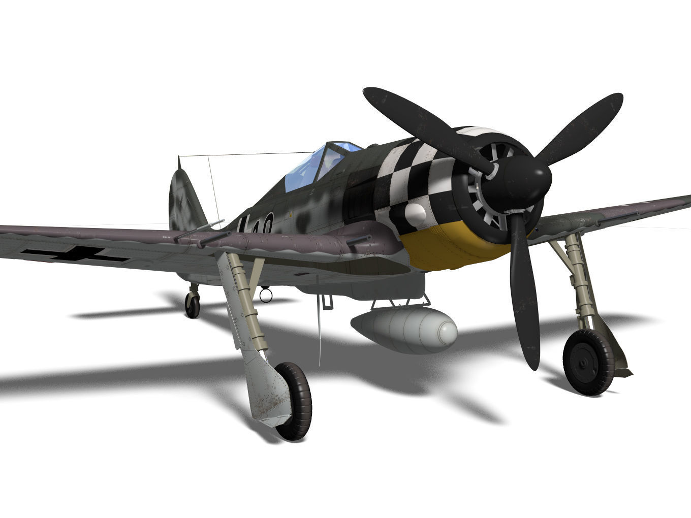 Focke Wulf Fw190 A6 3D model_8