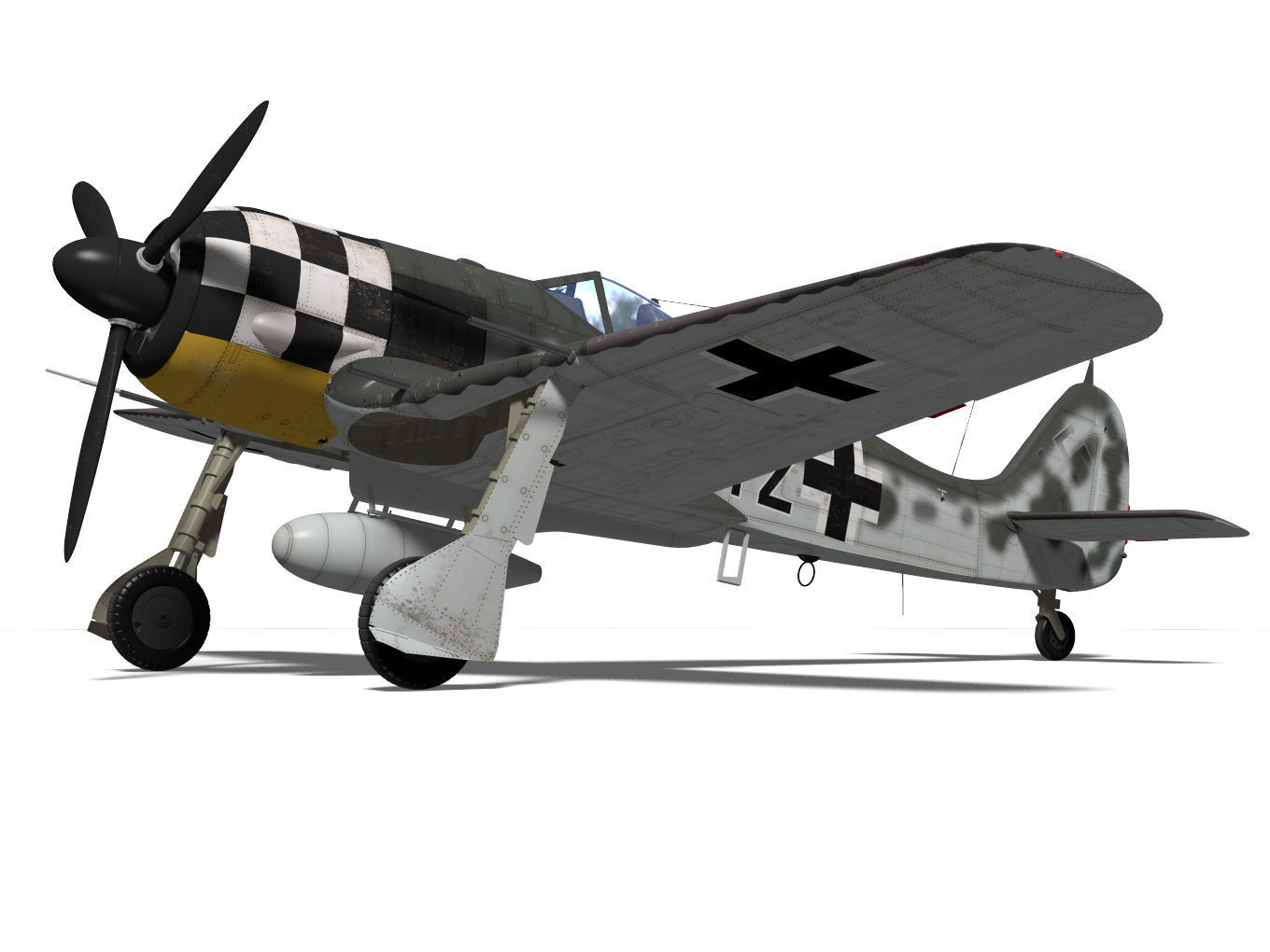 Focke Wulf Fw190 A6 3D model_6
