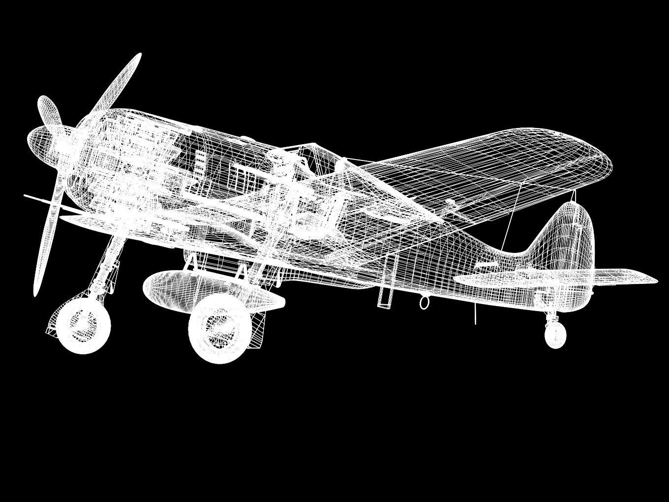Focke Wulf Fw190 A6 3D model_18