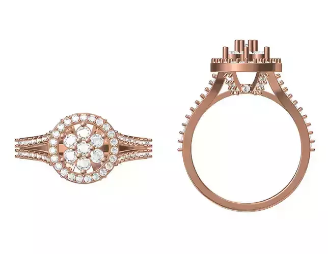 Women Wedding Engagement Ring STL JCD Details