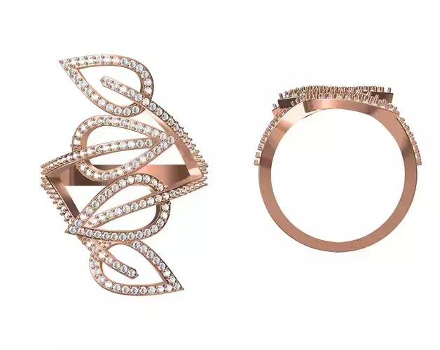 Women Wedding Engagement Ring STL JCD Details