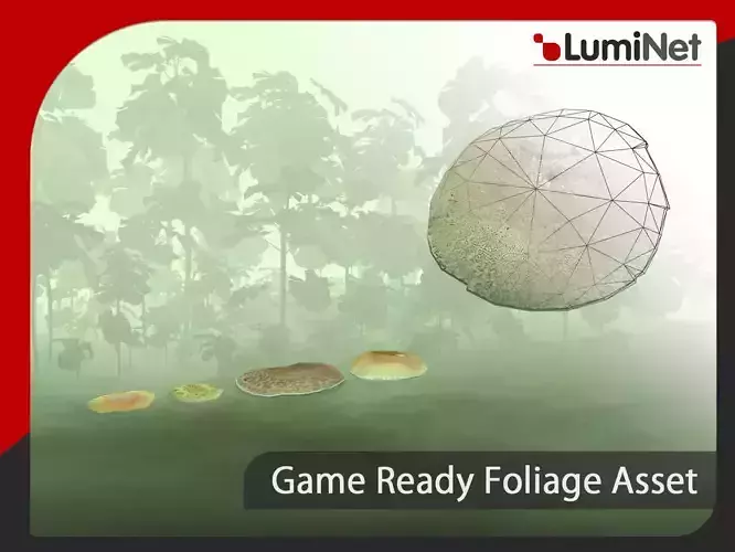 Mushroom - Grass Low-poly 3D model