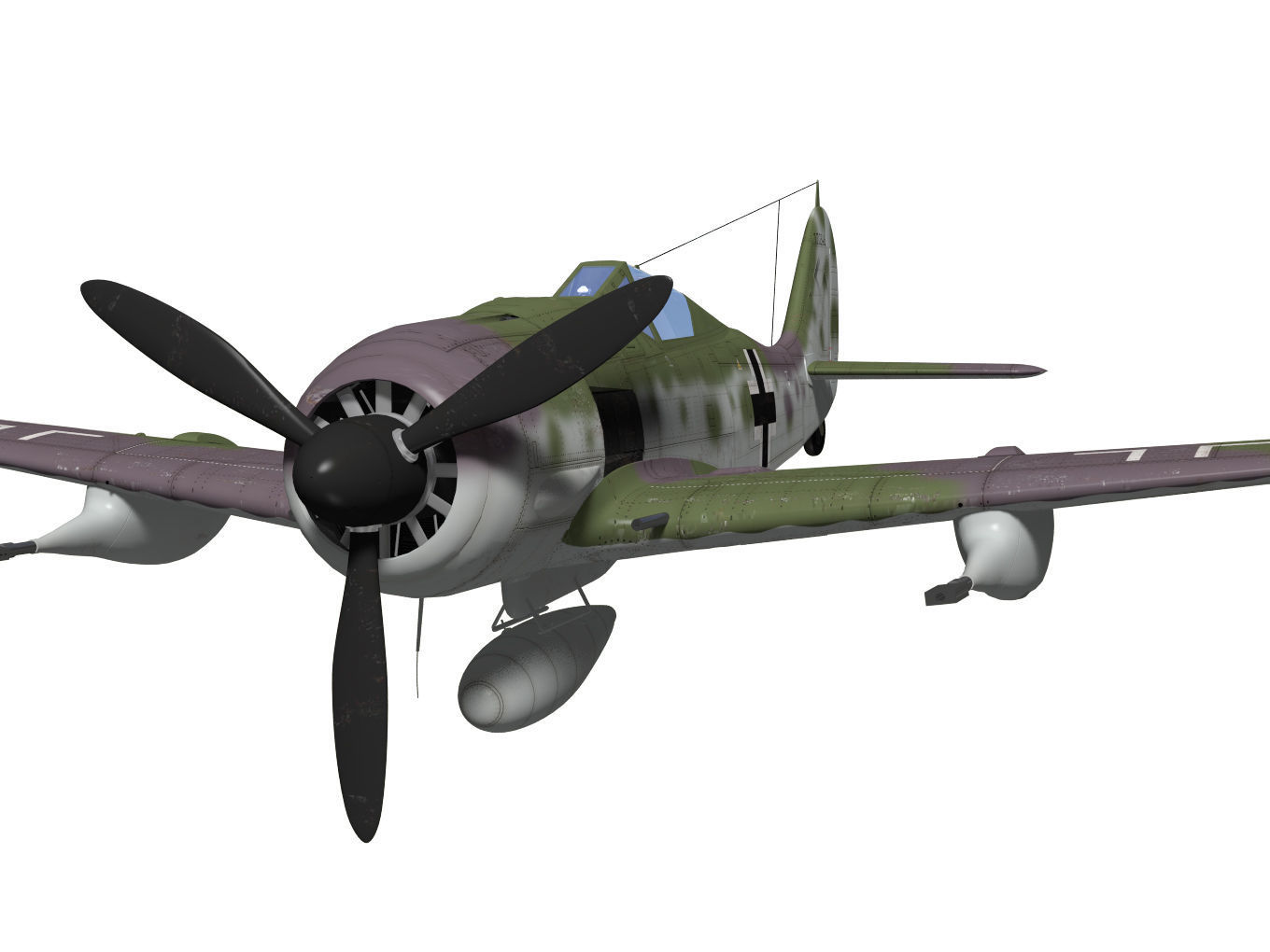 Focke Wulf Fw190 F8 R3 3D model_5