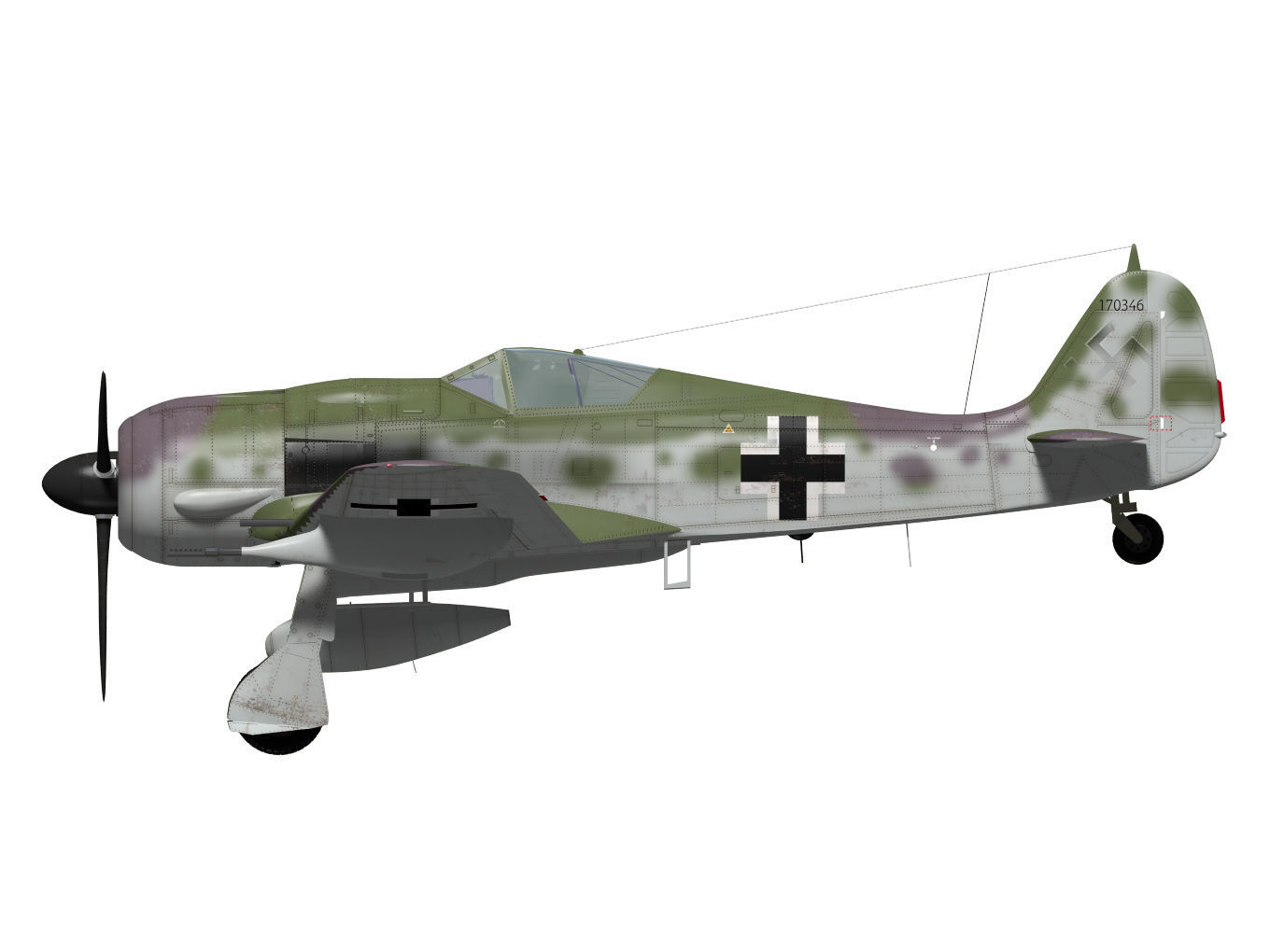 Focke Wulf Fw190 F8 R3 3D model_10
