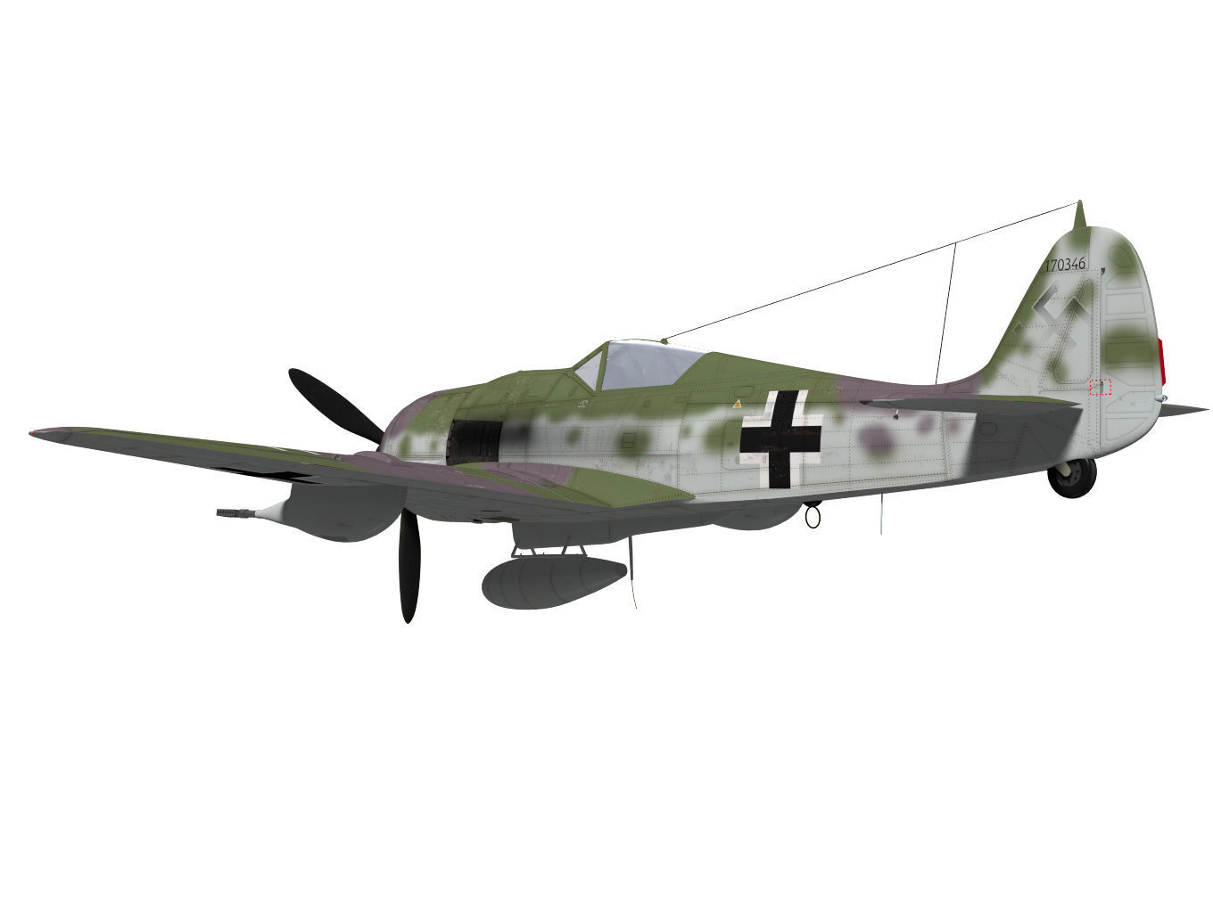Focke Wulf Fw190 F8 R3 3D model_4