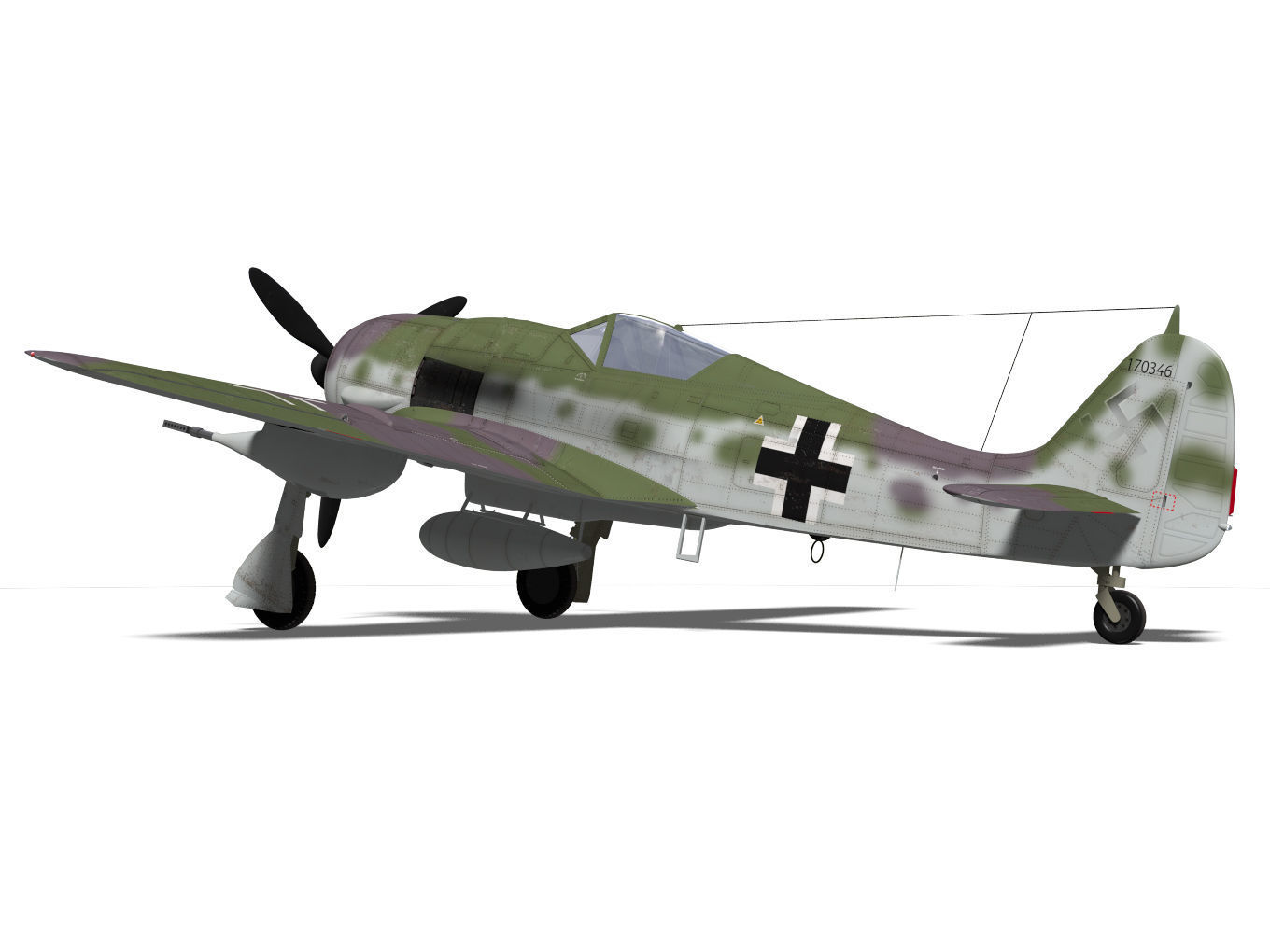 Focke Wulf Fw190 F8 R3 3D model_7