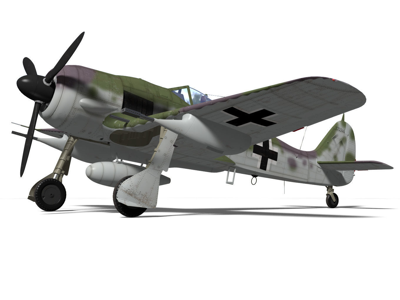 Focke Wulf Fw190 F8 R3 3D model_6
