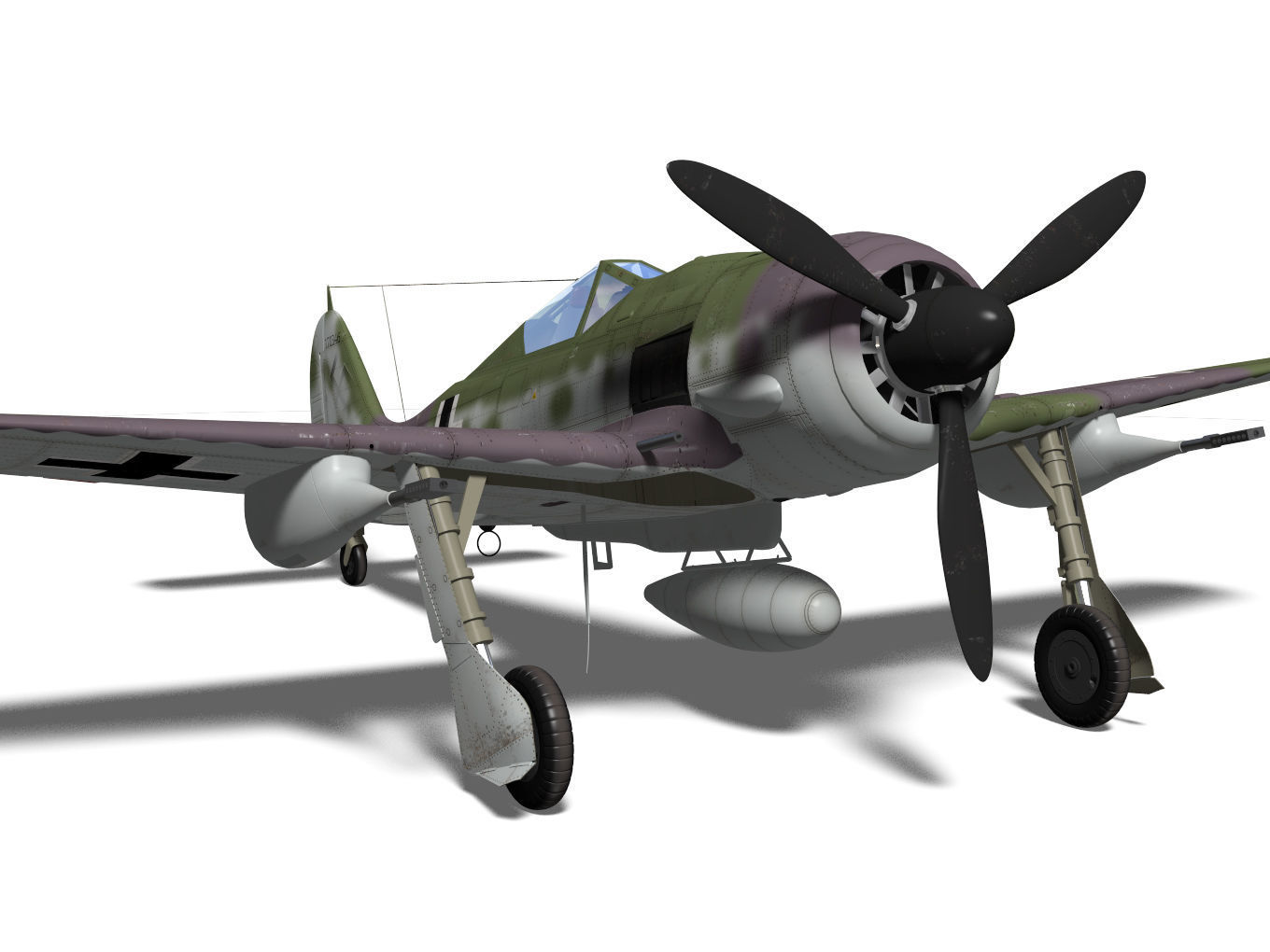 Focke Wulf Fw190 F8 R3 3D model_8