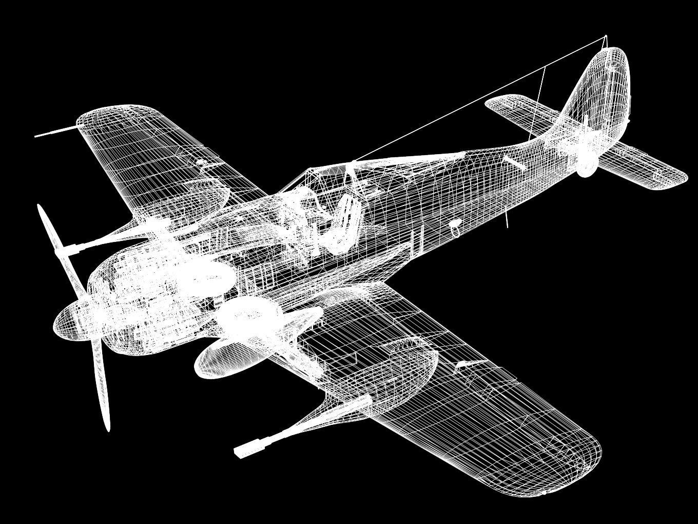 Focke Wulf Fw190 F8 R3 3D model_17