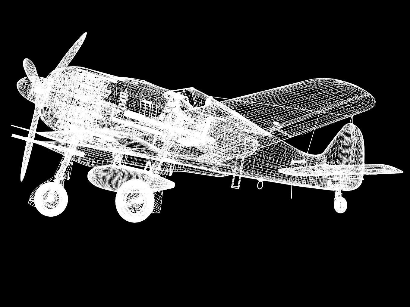 Focke Wulf Fw190 F8 R3 3D model_18