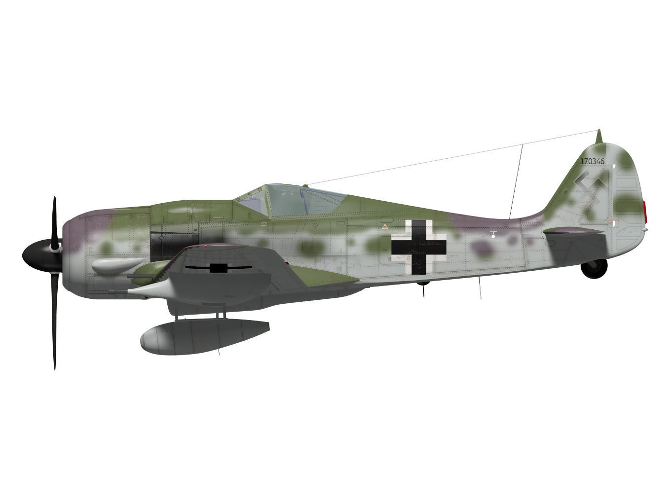 Focke Wulf Fw190 F8 R3 3D model_9