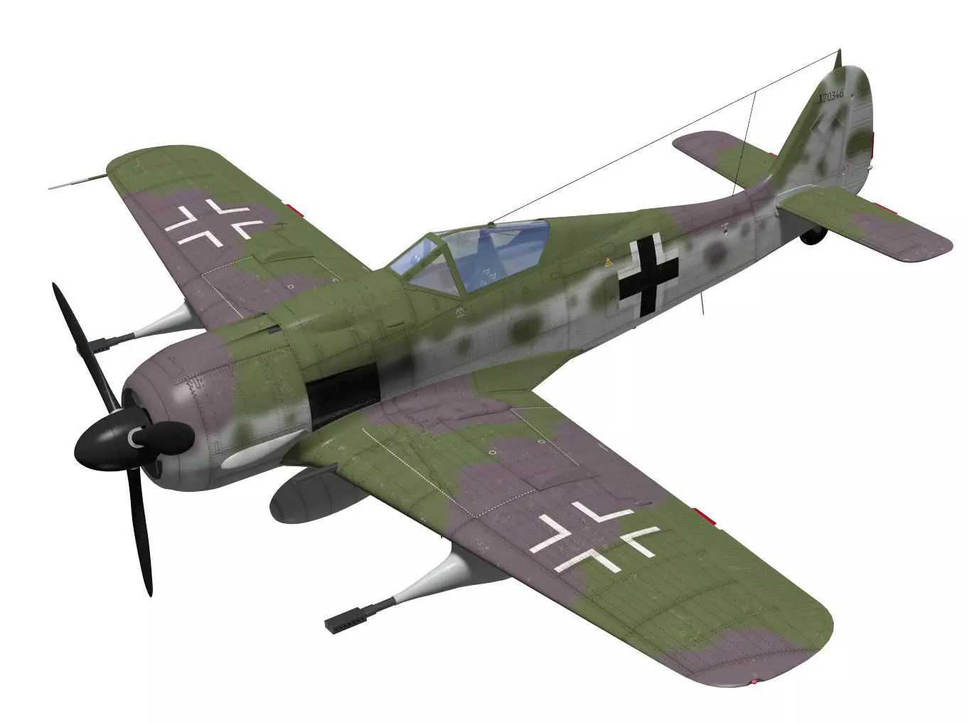 Focke Wulf Fw190 F8 R3 3D model_0