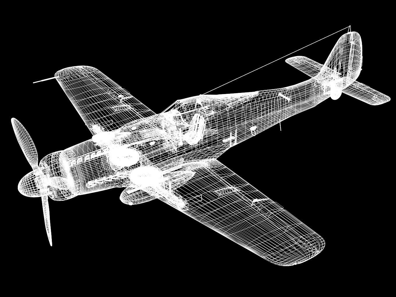 Focke Wulf Fw190 D9 3D model_17