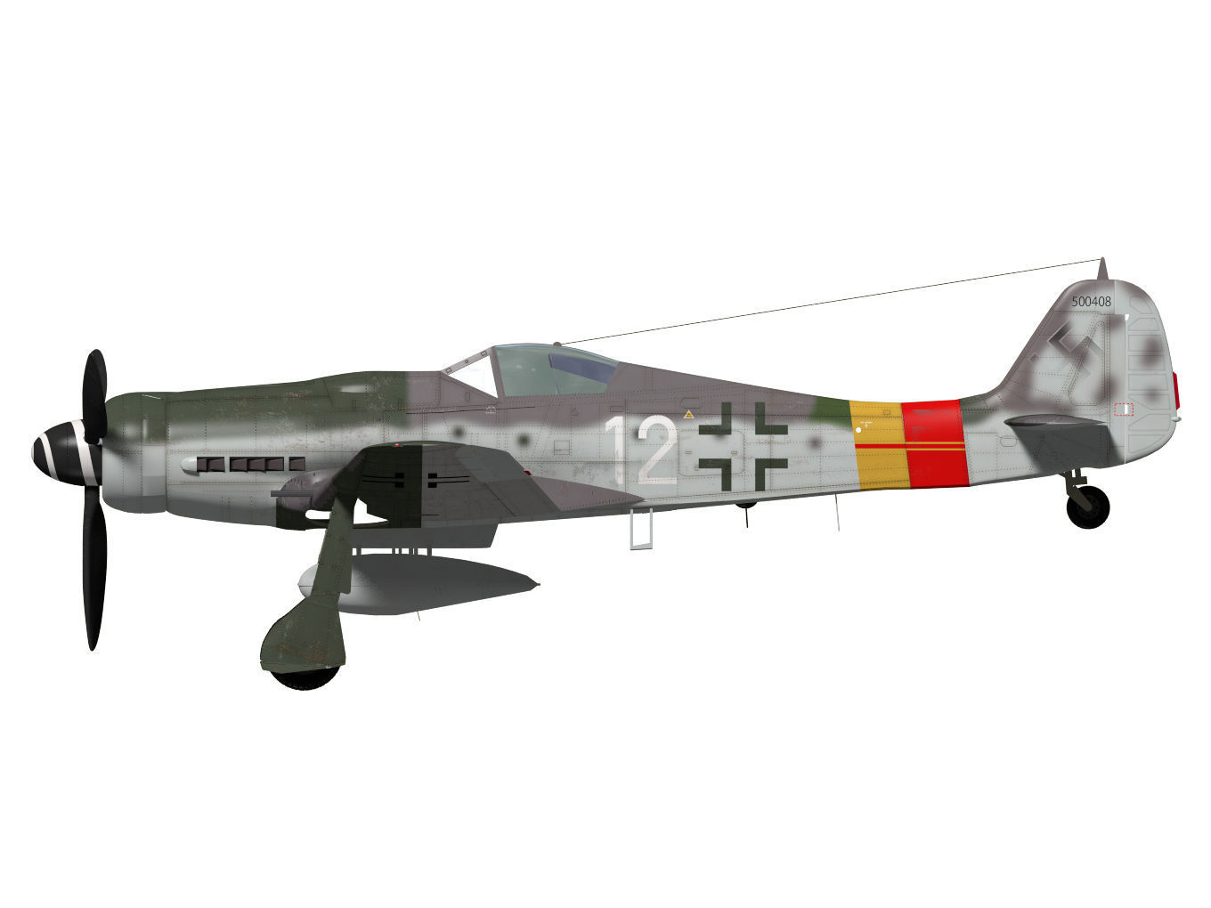 Focke Wulf Fw190 D9 3D model_10