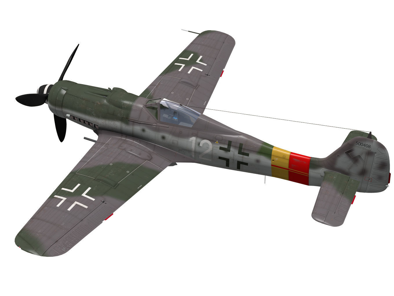 Focke Wulf Fw190 D9 3D model_1