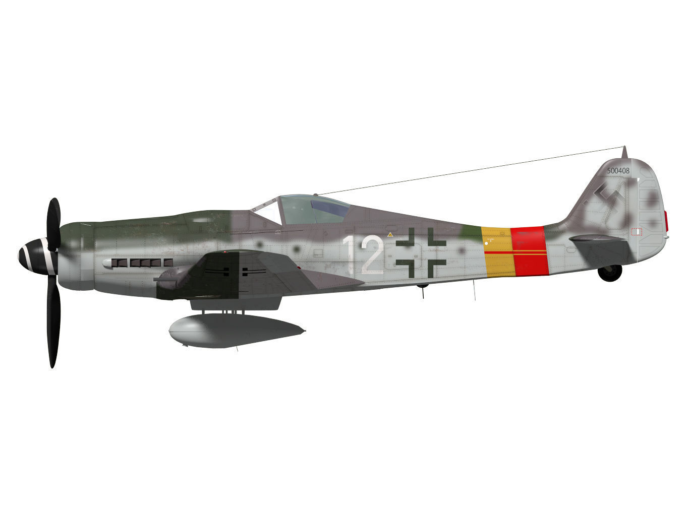 Focke Wulf Fw190 D9 3D model_9