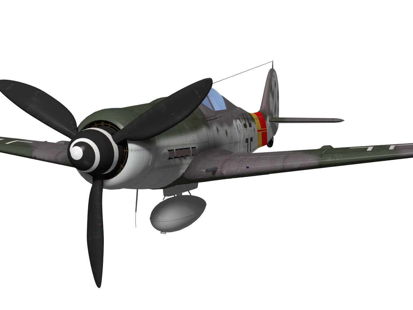 Focke Wulf Fw190 D9 3D model_5