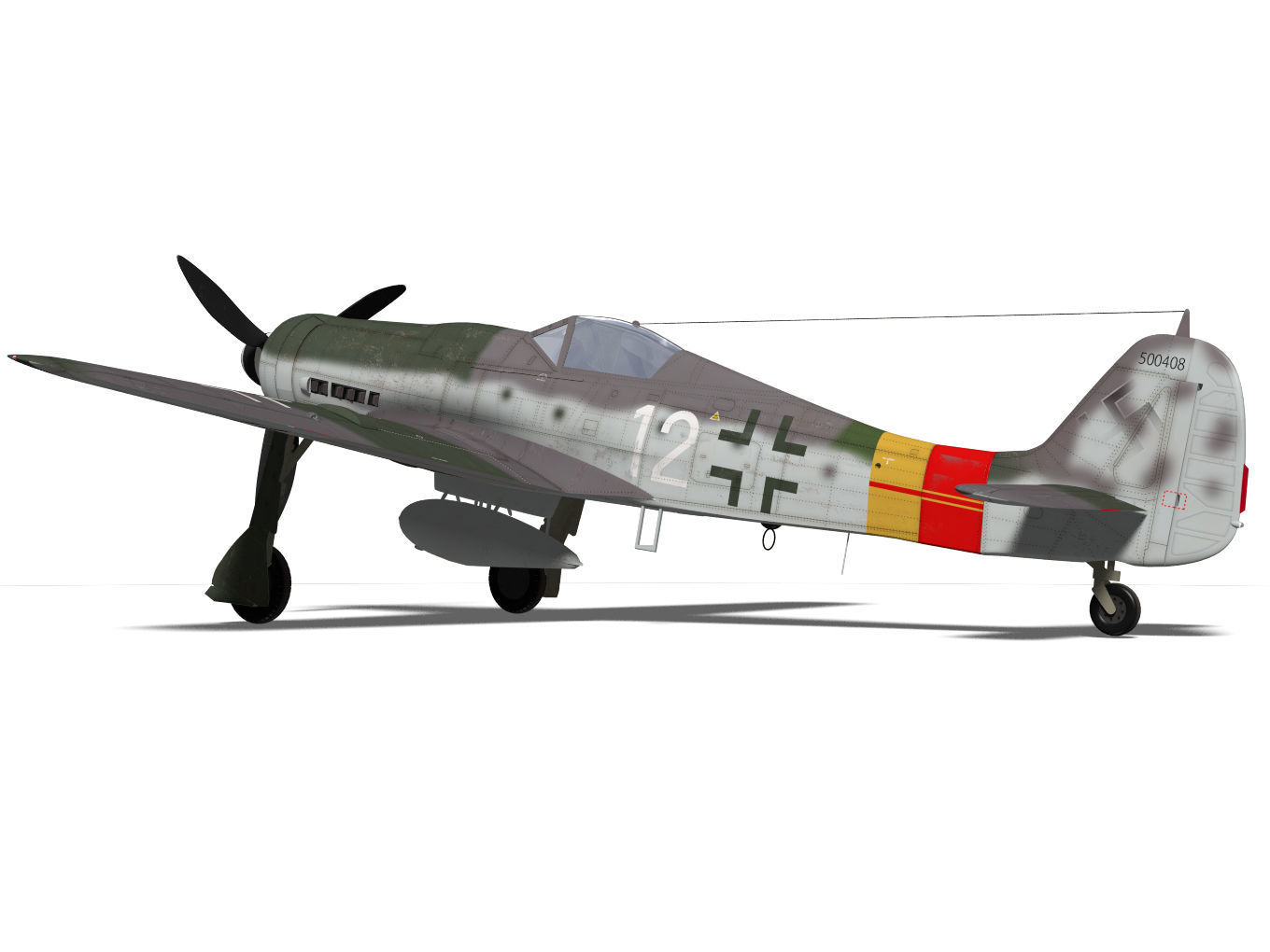 Focke Wulf Fw190 D9 3D model_7