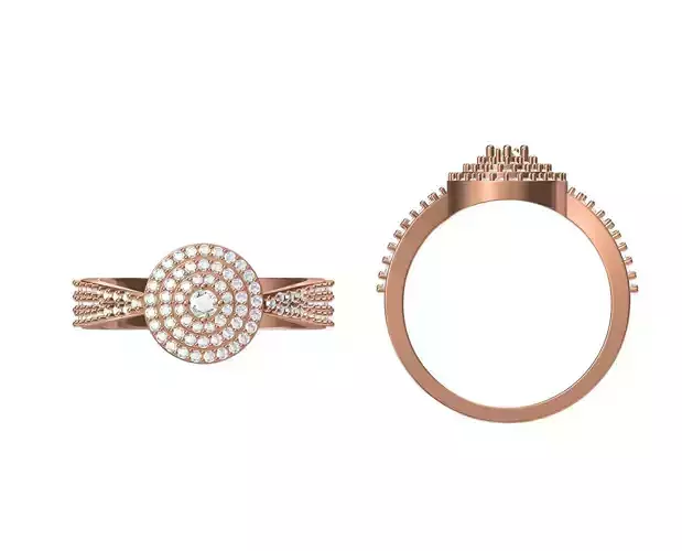 Women Wedding Engagement Ring STL JCD Details
