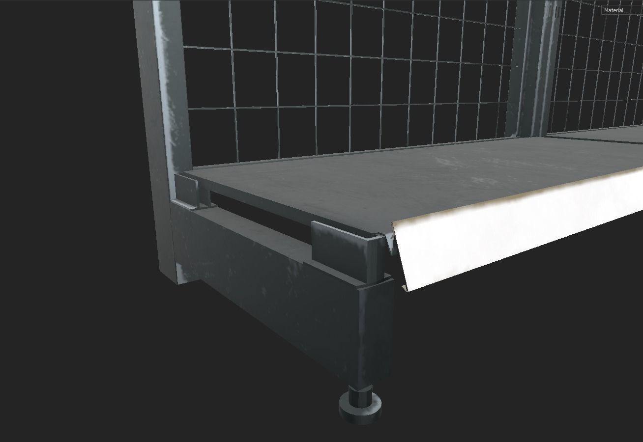Shelf for Grocery Low-poly 3D model_1