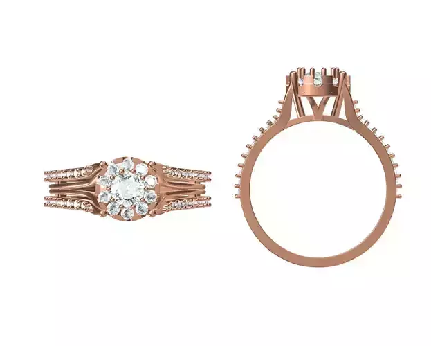 Women Wedding Engagement Ring STL JCD Details