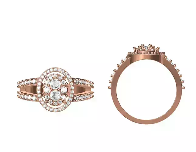 Women Wedding Engagement Ring STL JCD Details