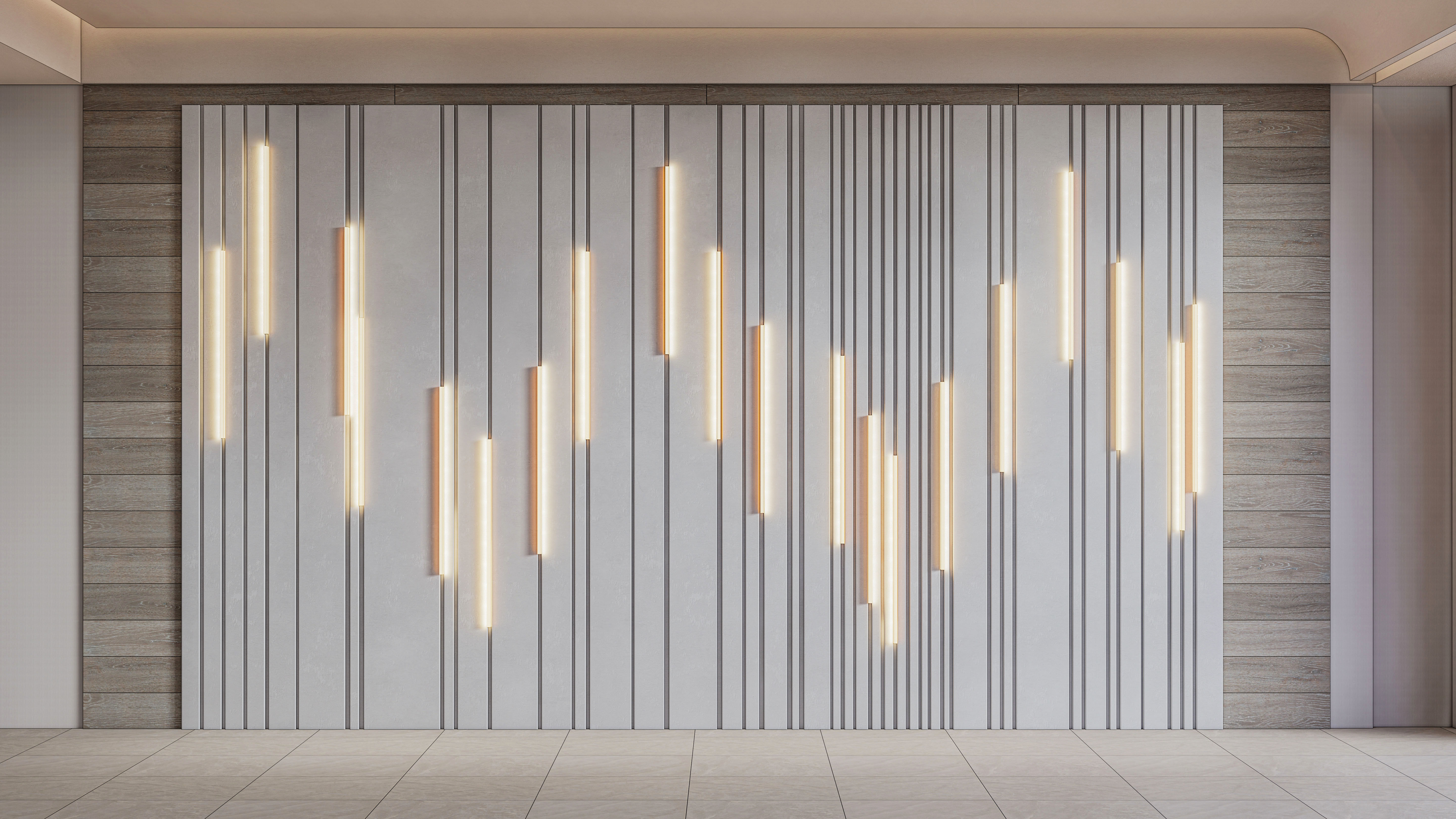 Wall decorative panel light Dynamic model Pre-Inst lighting 3D model_20