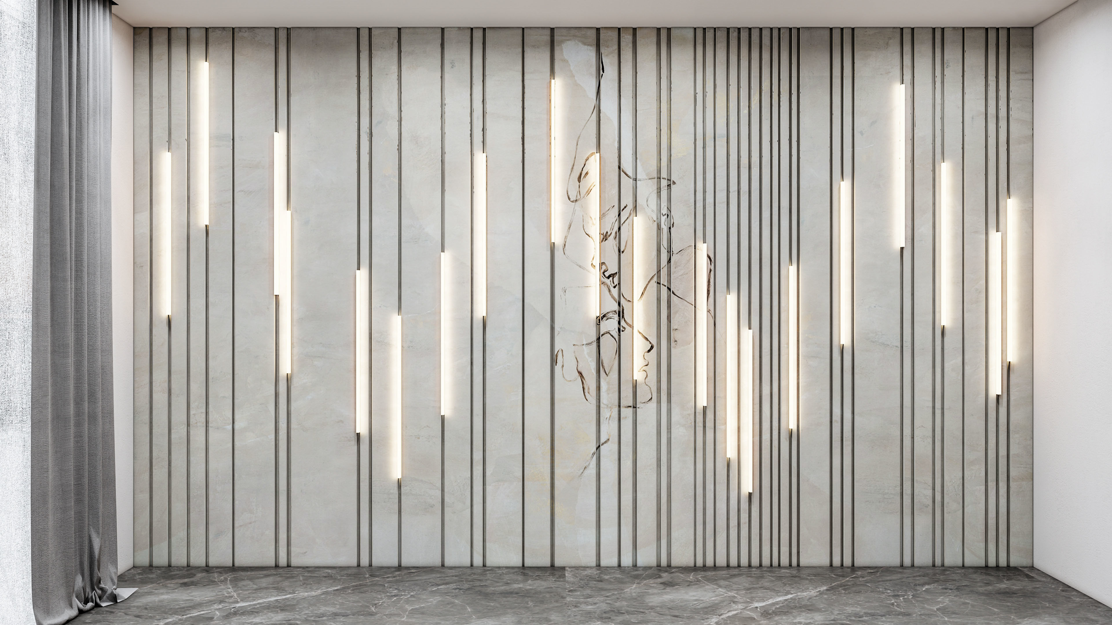 Wall decorative panel light Dynamic model Pre-Inst lighting 3D model_26