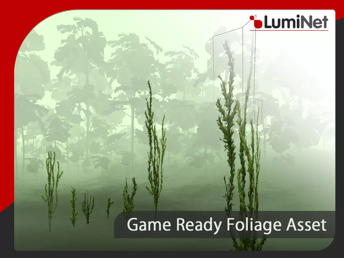 Antitrichia Curtipendula - Grass Low-poly 3D model_0