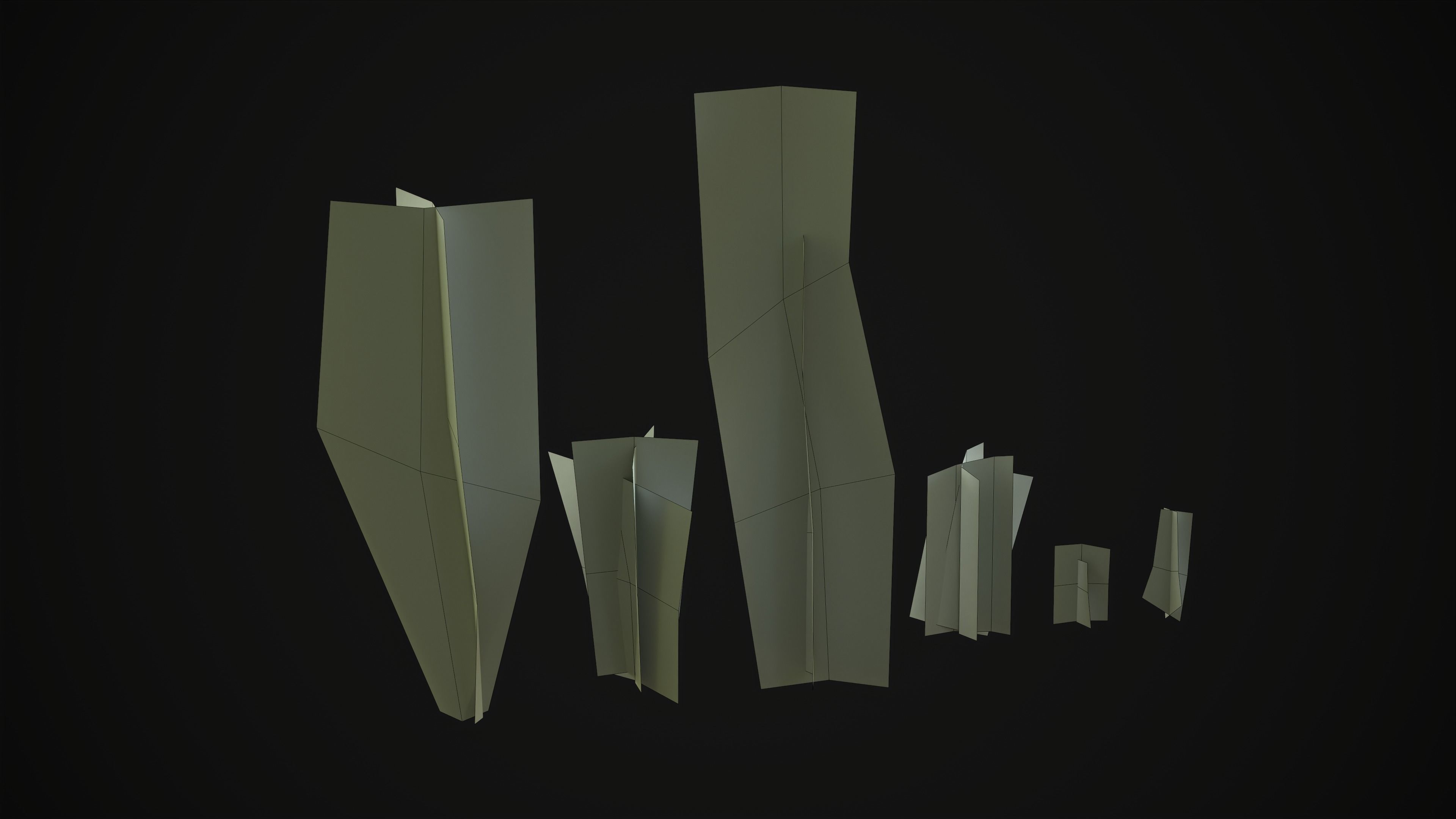 Antitrichia Curtipendula - Grass Low-poly 3D model_24