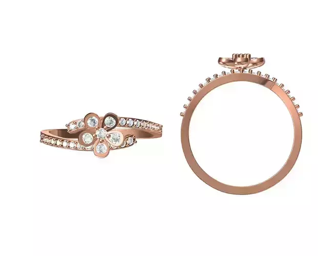 Women Wedding Engagement Ring STL JCD Details