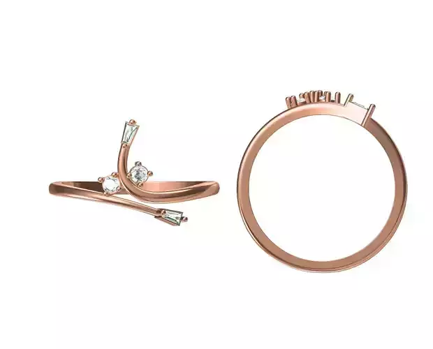 Women Wedding Engagement Ring STL JCD Details