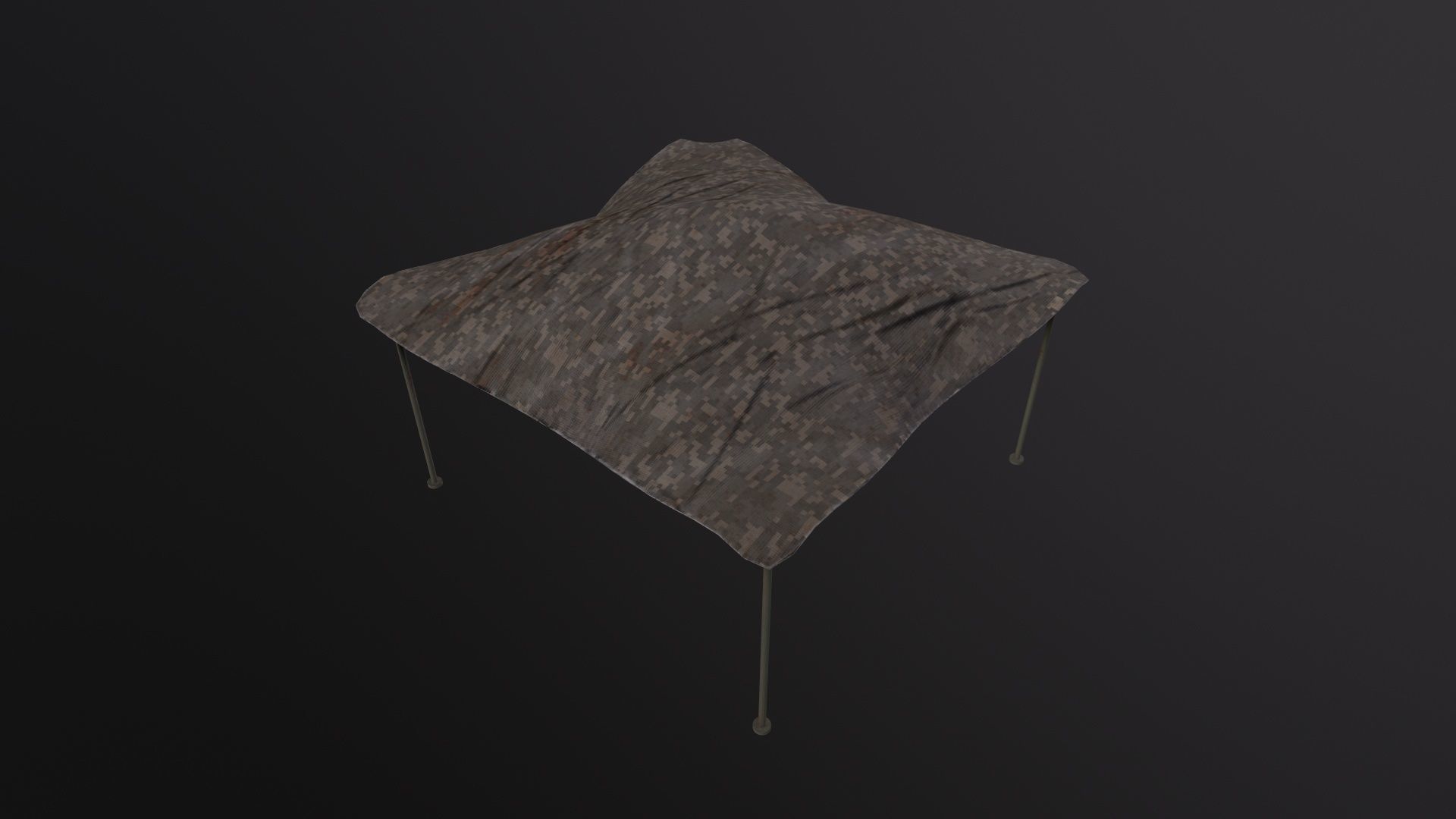 Military Net Tent 3D Model Low-poly 3D model_5
