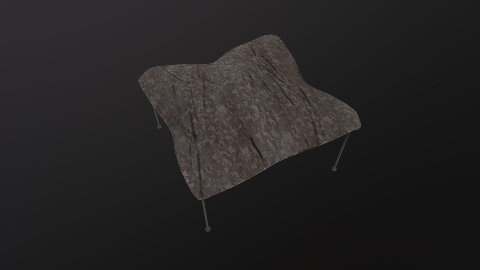 Military Net Tent 3D Model Low-poly 3D model_4