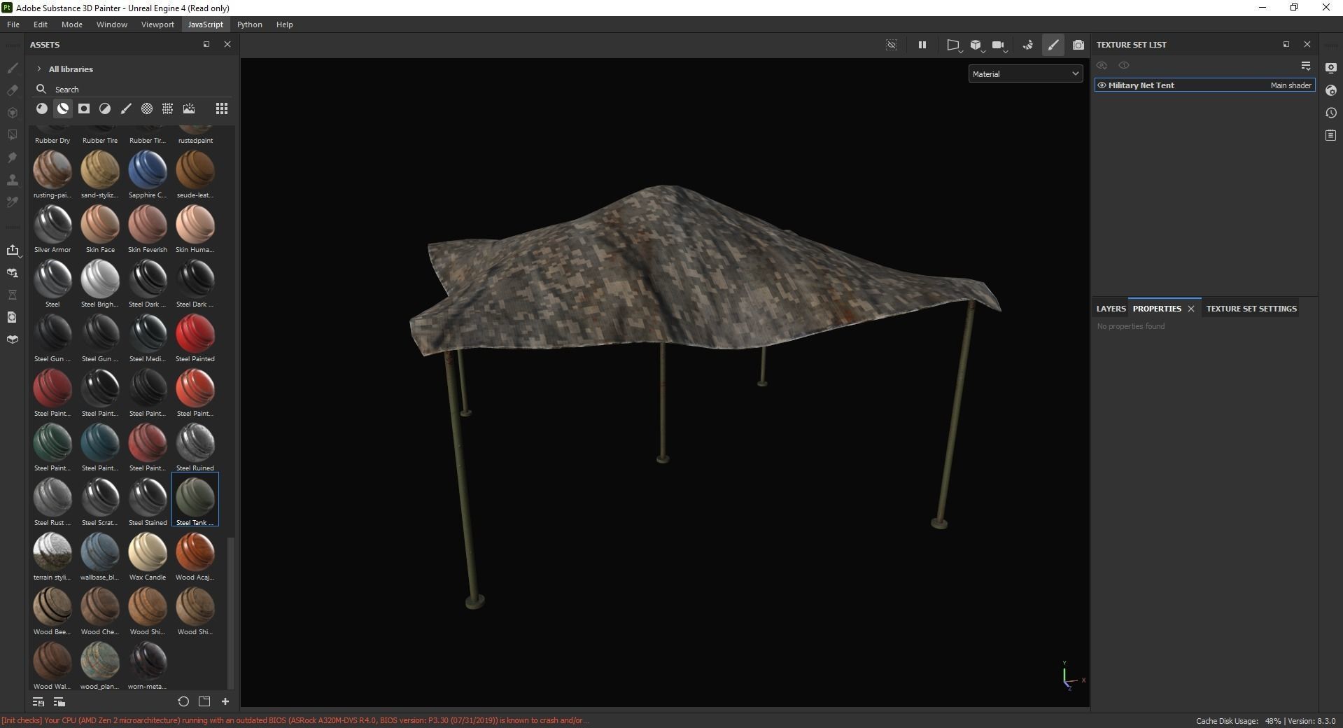 Military Net Tent 3D Model Low-poly 3D model_6