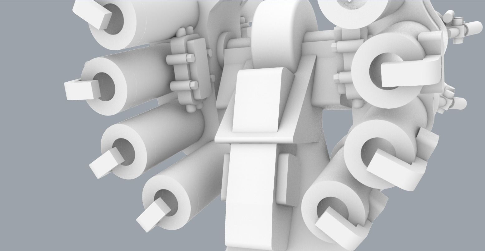 RBU-6000 Smerch-2 Low-poly 3D model_3