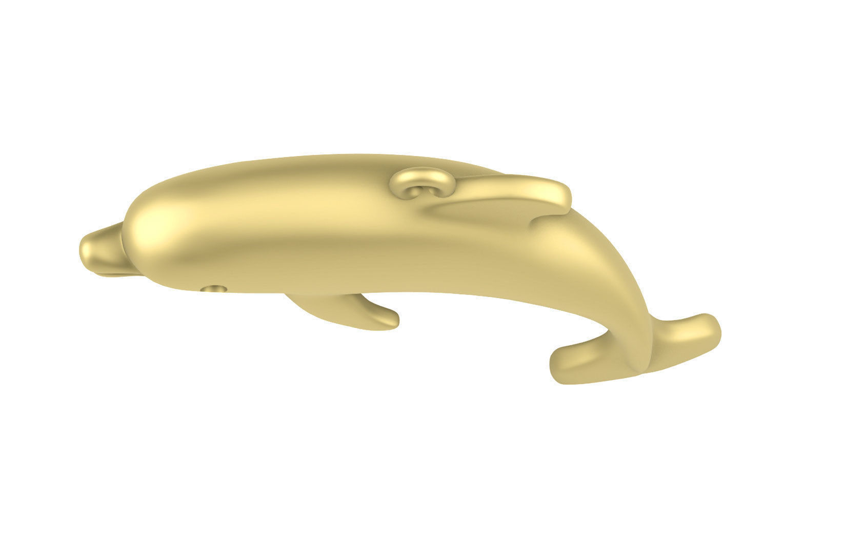 Sealives - Single Dolphin Pendant -  Style-2 - Charm 3D print model_8