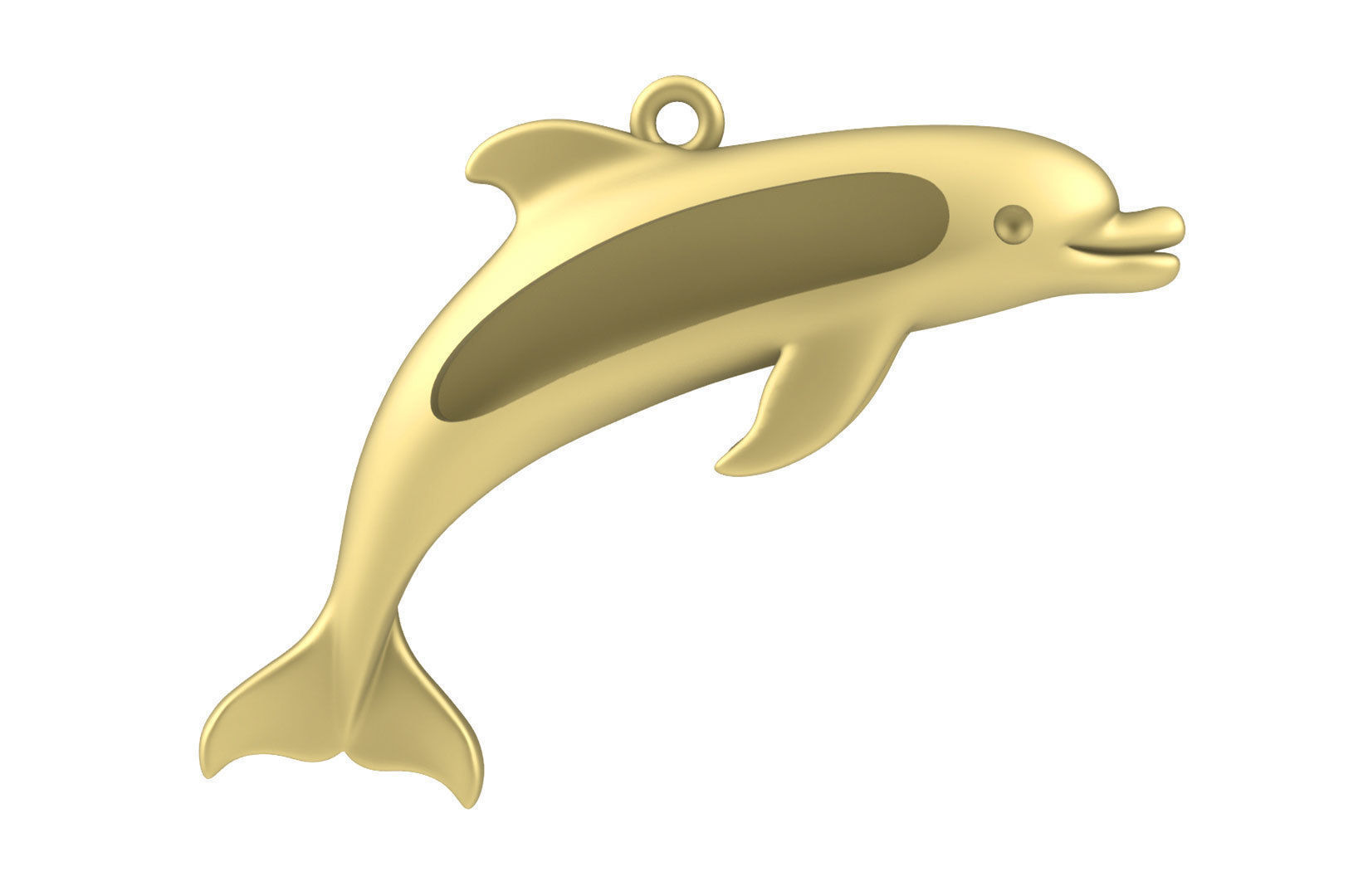 Sealives - Single Dolphin Pendant -  Style-2 - Charm 3D print model_9