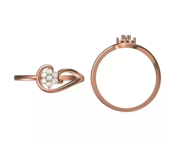 Women Wedding Engagement Ring STL JCD Details