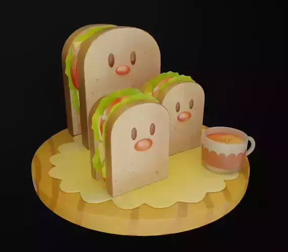 Pokemon Cafe Dugtrio Sandwich Trio