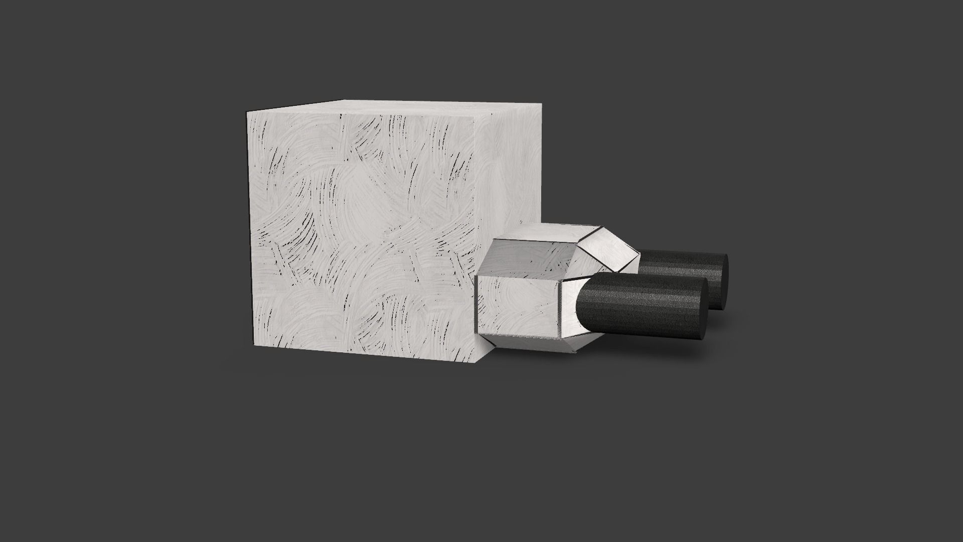 Futuristic Charger 4x usb-c Low-poly 3D model_4