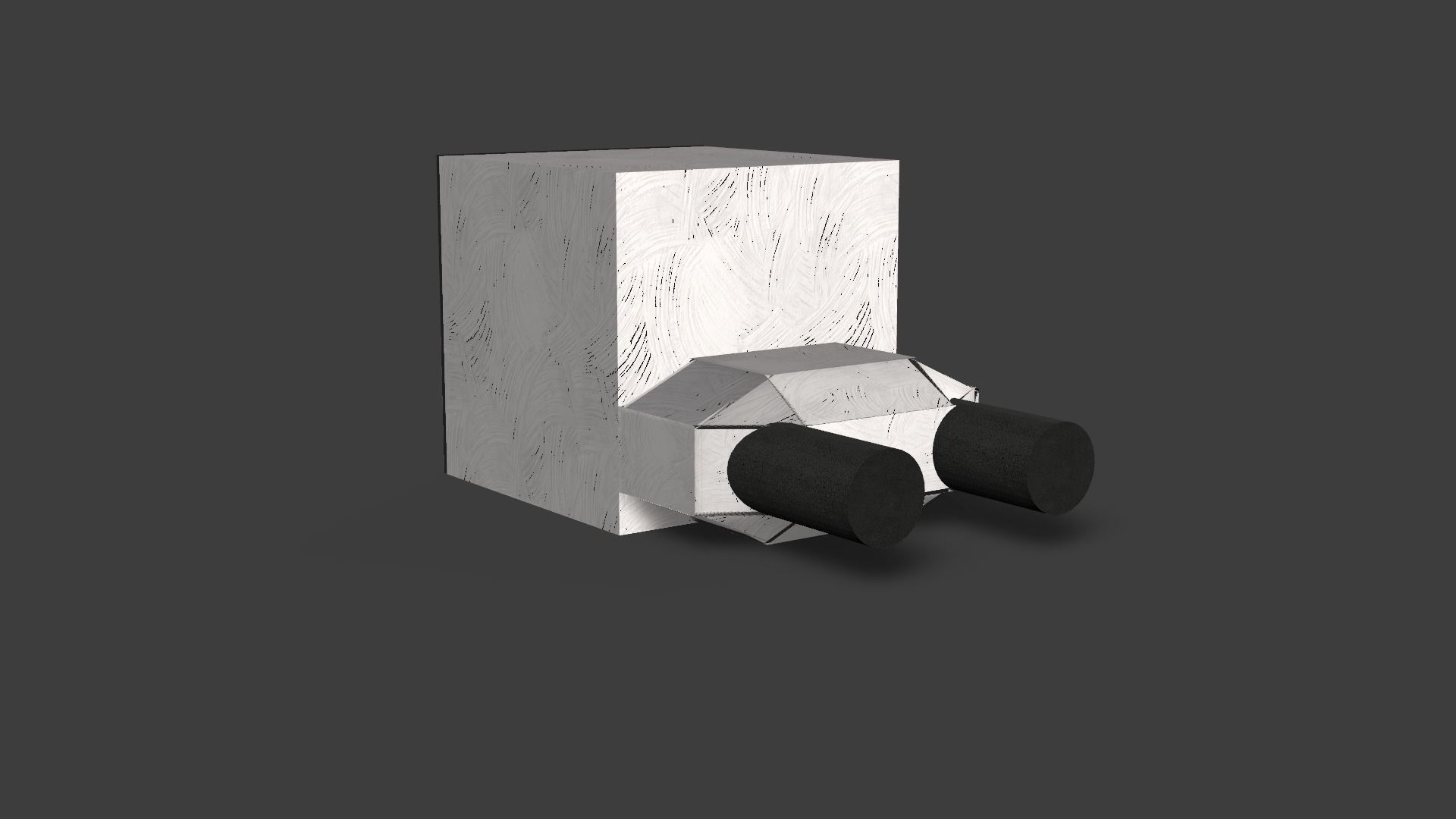 Futuristic Charger 4x usb-c Low-poly 3D model_29