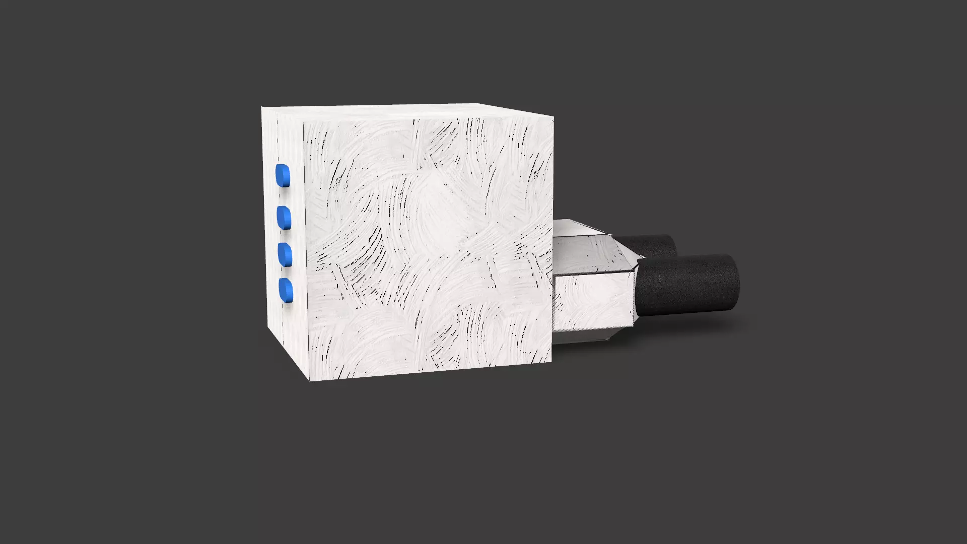 Futuristic Charger 4x usb-c Low-poly 3D model_0